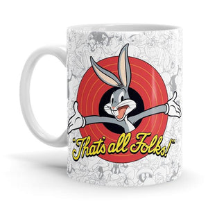 That's All Folks - Bugs Bunny Ceramic Home Kitchen Drinking Coffee Milk Mug (350ml/11oz, Made in USA) - Glow-Paradise
