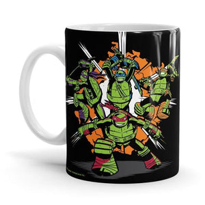 Go Ninja - TMNT Ceramic Home Kitchen Drinking Coffee Milk Mug (350ml/11oz, Made in USA) - Glow-Paradise