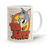 Tom & Jerry: Classic Logo - Tom & Jerry Ceramic Home Kitchen Drinking Coffee Milk Mug (350 ml/11oz, Made in USA) - Glow-Paradise