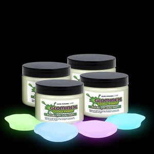 Glominex Glow Paint 2 oz Jars - Invisible Day (Assorted Colors, 4 Jar Per Pack) - Glow-Paradise