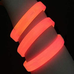 22 Inch Glow Stick Necklaces (Orange Color, 25 Counts Per Pack) - Glow-Paradise