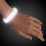 9 Inch Triple Wide Glow Bracelets/Wristbands (White Color, 25 Counts Per Pack) - Glow-Paradise