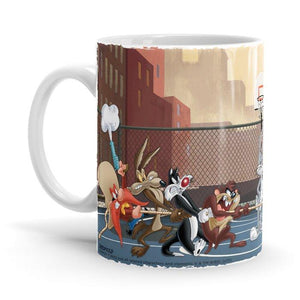 Tug Of Loonies - Looney Tunes Ceramic Home Kitchen Drinking Coffee Milk Mug (350ml/11oz, Made in USA) - Glow-Paradise