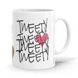 Tweety Doodle - Looney Tunes Ceramic Home Kitchen Drinking Coffee Milk Mug (350ml/11oz, Made in USA) - Glow-Paradise