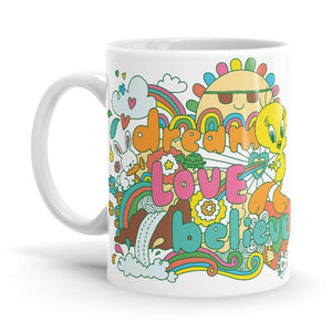 Tweety Doodle - Looney Tunes Ceramic Home Kitchen Drinking Coffee Milk Mug (350ml/11oz, Made in USA) - Glow-Paradise