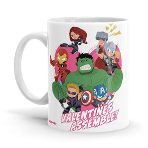 Valentines Assemble - Marvel Ceramic Home Kitchen Drinking Coffee Milk Mug (350ml/11oz, Made in USA) - Glow-Paradise