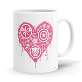 Valentines Assemble - Marvel Ceramic Home Kitchen Drinking Coffee Milk Mug (350ml/11oz, Made in USA) - Glow-Paradise