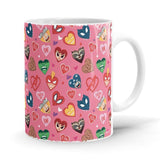 Marvel: Valentines Pattern - Marvel Ceramic Home Kitchen Drinking Coffee Milk Mug (350ml/11oz, Made in USA) - Glow-Paradise
