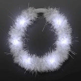 LED White Feather Angel Halo Crown Light Up Headband (1 Quantity Per Pack) - Glow-Paradise