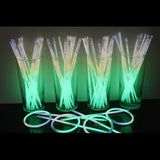 8 Inch Premium Glow Stick Bracelets - Bi Color - White/Green (100 Counts Per Pack) - Glow-Paradise