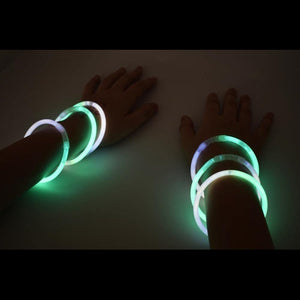 8 Inch Premium Glow Stick Bracelets - Bi Color - White/Green (100 Counts Per Pack) - Glow-Paradise