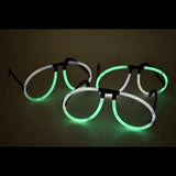 Glow Eyeglasses Bi-Color - Aviator Style- Bi White/Green (50 Eye Glassess Per Pack) - Glow-Paradise