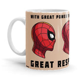 With Great Power Comes Great Responsibility - Marvel Ceramic Home Kitchen Drinking Coffee Milk Mug (350 ml/11oz, Made in USA) - Glow-Paradise