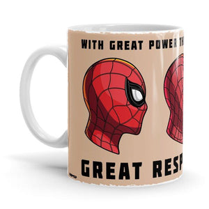 With Great Power Comes Great Responsibility - Marvel Ceramic Home Kitchen Drinking Coffee Milk Mug (350 ml/11oz, Made in USA) - Glow-Paradise