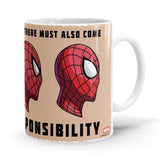 With Great Power Comes Great Responsibility - Marvel Ceramic Home Kitchen Drinking Coffee Milk Mug (350 ml/11oz, Made in USA) - Glow-Paradise