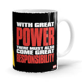 Great Power, Great Responsibility - Marvel Ceramic Home Kitchen Drinking Coffee Milk Mug (350ml/11oz, Made in USA) - Glow-Paradise