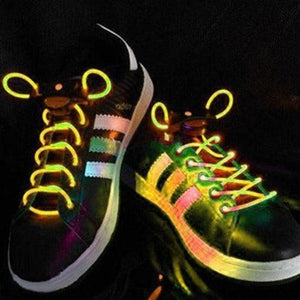 LED Light Up Shoelaces (Yellow Color, 1 Pair Per Pack) - Glow-Paradise