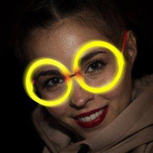 Round Glow Eyeglasses (Yellow Color, 50 Count Per Pack) - Glow-Paradise