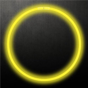 22 Inch Glow Stick Necklaces (Yellow Color, 50 Counts Per Pack) - Glow-Paradise