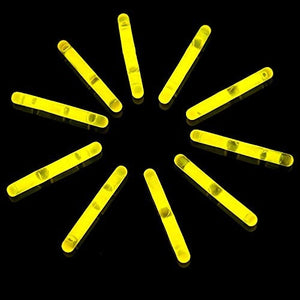 1.5 Inch Mini Glow Sticks (Yellow Color, 50 Count Per Pack) - Glow-Paradise