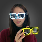 LED Light Up Pixel Meme Sunglasses (Pink Color, 1 Per Pack) - Glow-Paradise