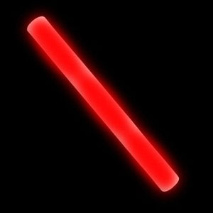 LED Light Up 18 Inch Multicolor Foam Stick Baton (Red Color, 6 Per Pack) - Glow-Paradise