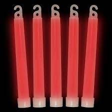 6 Inch Premium Glow Sticks (Red Color, 12 Count Per Pack) - Glow-Paradise